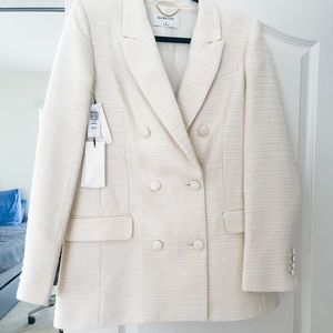 Babaton Cream Tweed Blazer. Size 8 - NWT